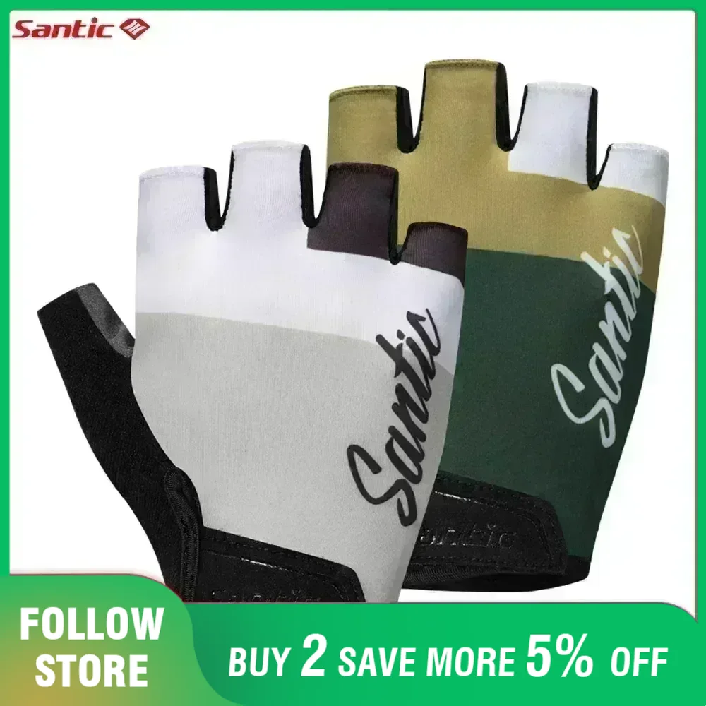Running Gear Outdoor - Santic unisexe demi gants de cyclisme